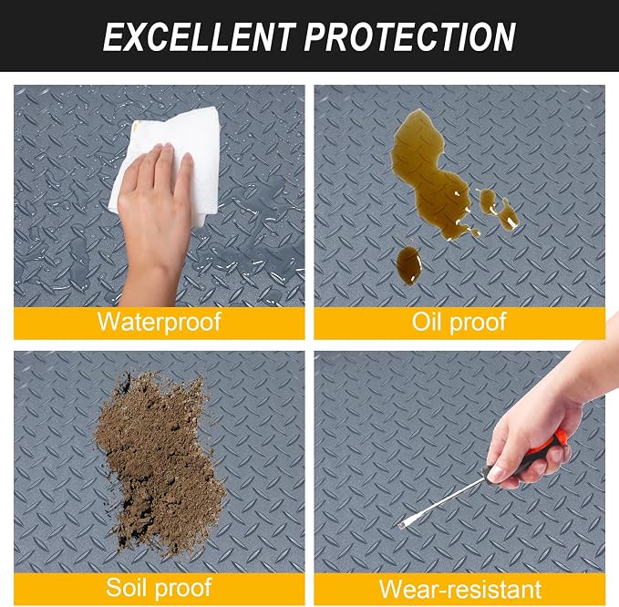 7.5x25 FT Garage Floor Mat, Updated 2.8mm Thicked Flooring Roll - Image 5