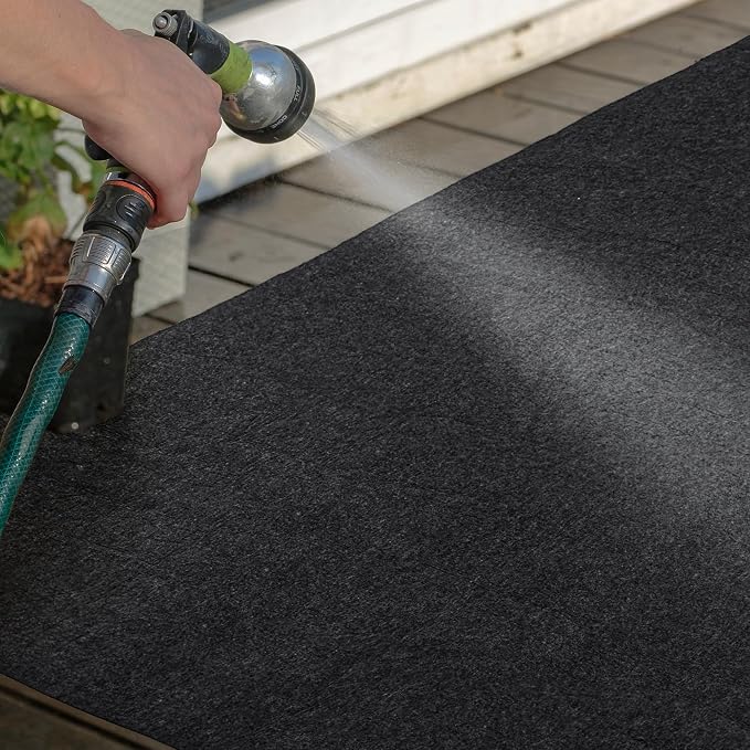 HOMBYS Garage Floor Mats for Under Car, Dark Grey Garage Flooring Rug, - Image 6