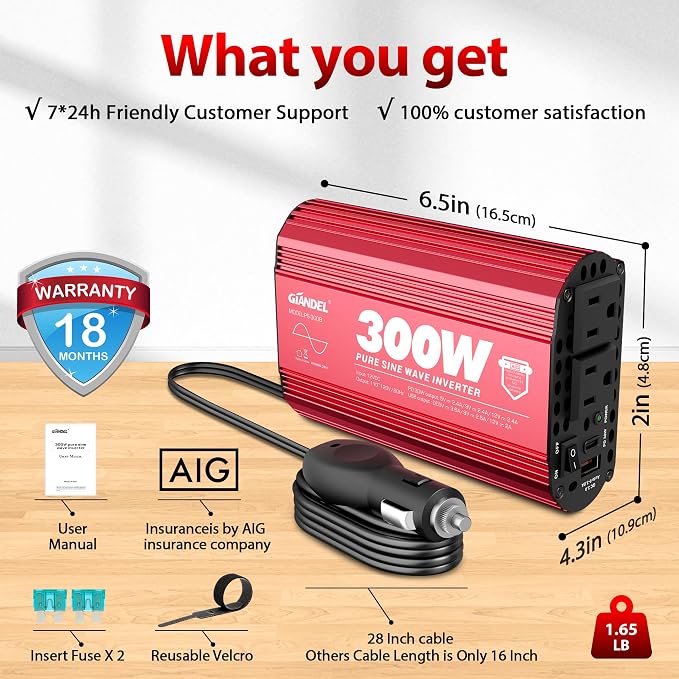 300Watt Pure Sine Wave Power Inverter - Image 7