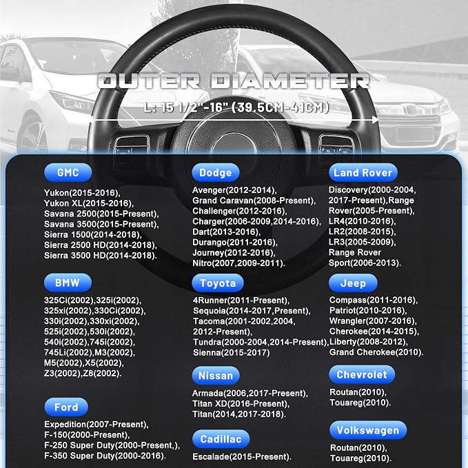 SEG Direct Car Steering Wheel Cover - Image 5