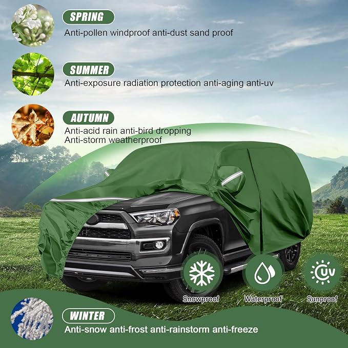 BOSSTONE Car Cover Custom Fit for Toyota 4runner 2002-2025, Waterproof All - Image 6
