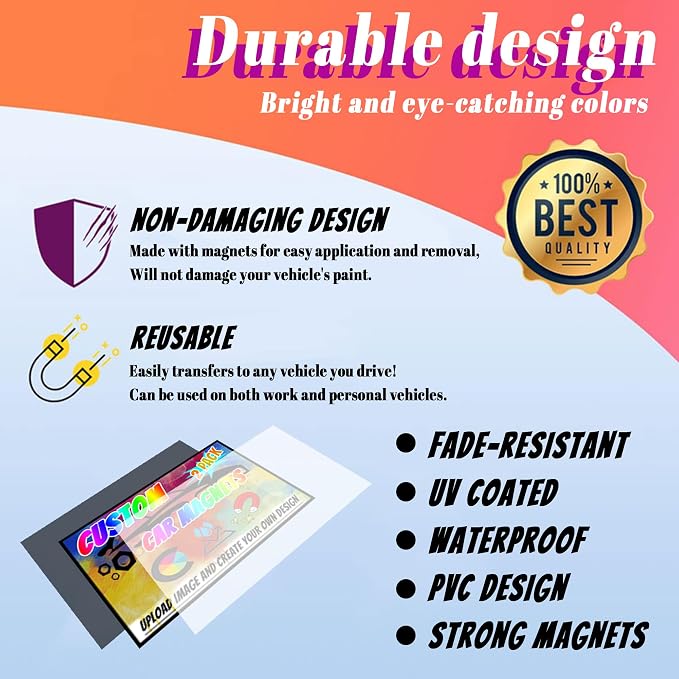 Custom Magnet Car Stickers, Personalised car Magnetic Signs - Image 2