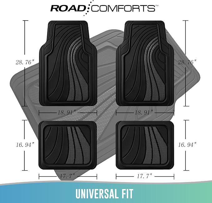 Road Comforts Car Floor Mats Full Set – Front & Rear Car Floor Mats - Image 5