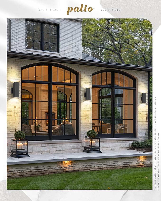 Ken & Ricky Dusk to Dawn Outdoor Lighting, Modern Exterior Wall Lights - Image 4