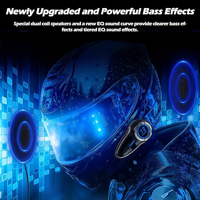 Motorcycle Bluetooth Headset T2Plus Dual Chip MESH Intercom 10-Way Motorcycle - Image 4