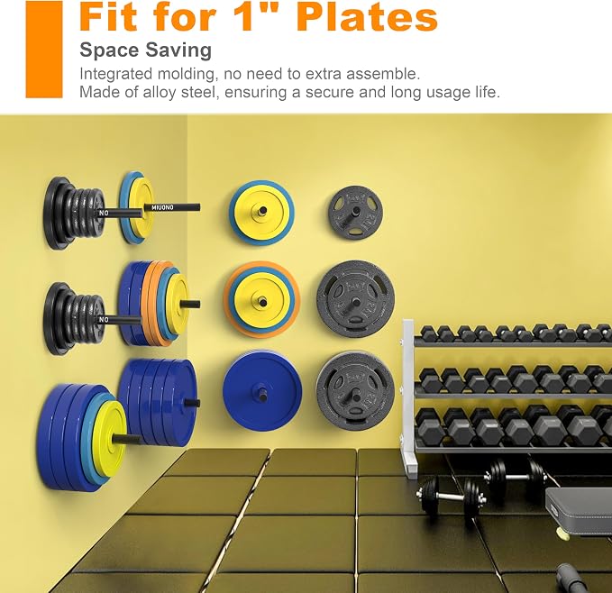 Weight Plate Holder, Wall Mounted Weight Rack Storage - Image 2