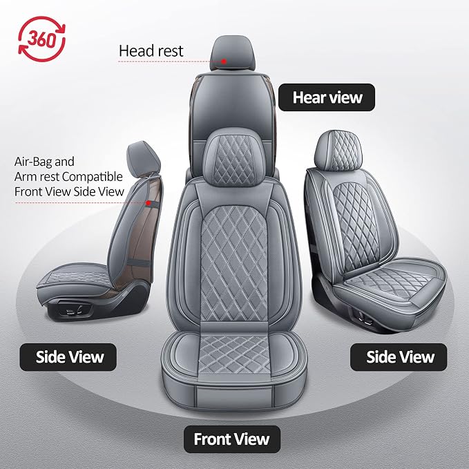 MIROZO Ram Seat Covers, Waterproof Truck Seat Covers Fits - Image 4