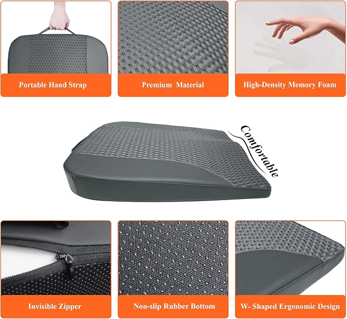 kingphenix Premium Car Seat Cushion, Memory Foam Driver Seat Cushion to Improve - Image 4