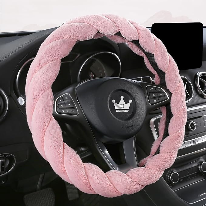 Luxury Fluffy Winter Car Steering Wheel Cover - Image 2