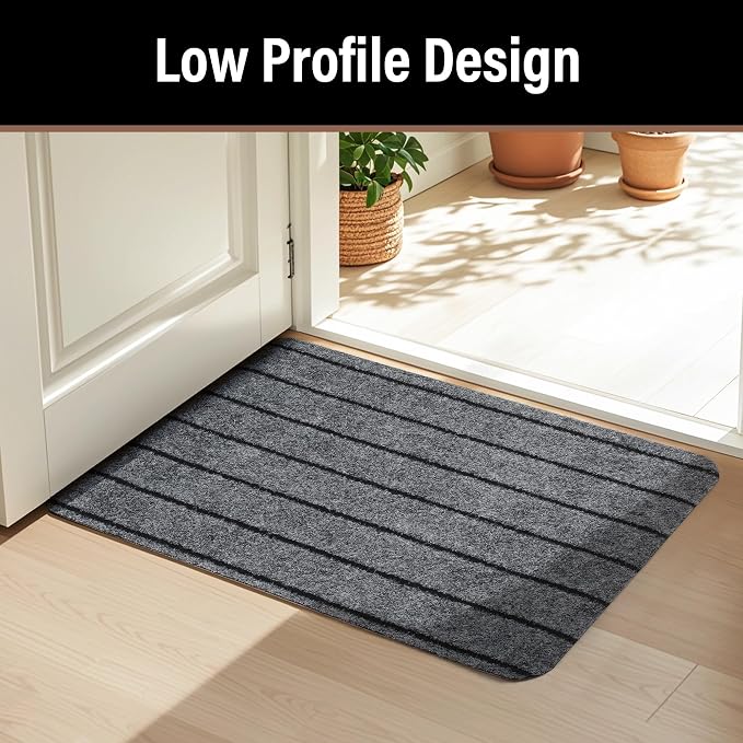 LotFancy 2-Pack Waterproof Front Door Mat 17"x30" Indoor/Outdoor, Non-Slip - Image 5