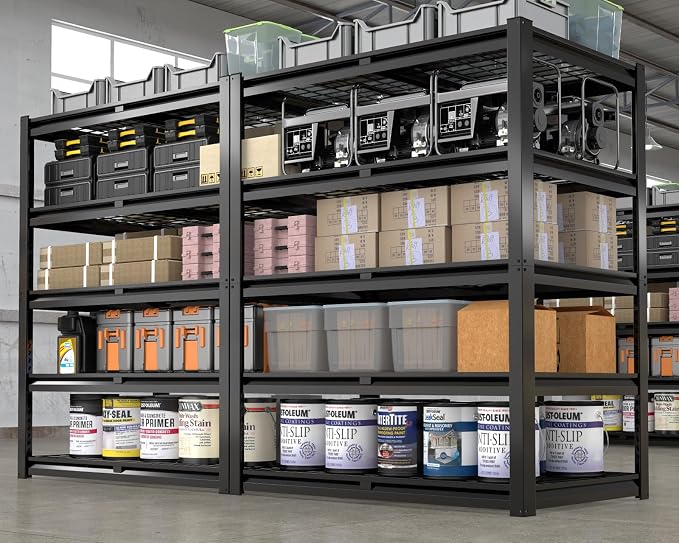PrimeZone 72" H X 48" W X 18" D Heavy Duty Garage Shelving 5 Tier 2500 LBS - Image 4