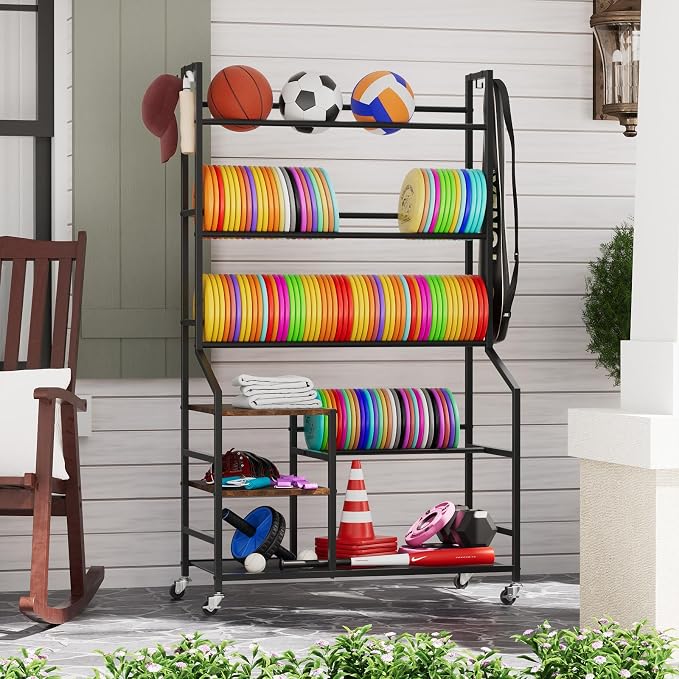 Portin 5 Tier Disc Golf Storage Rack, Disc Station Organizer - Image 7