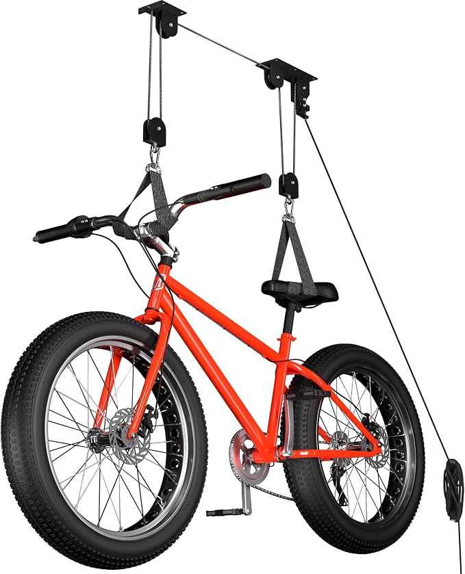 Bike Hoist, Heavy Duty Bike Pulley System by TRUSOON