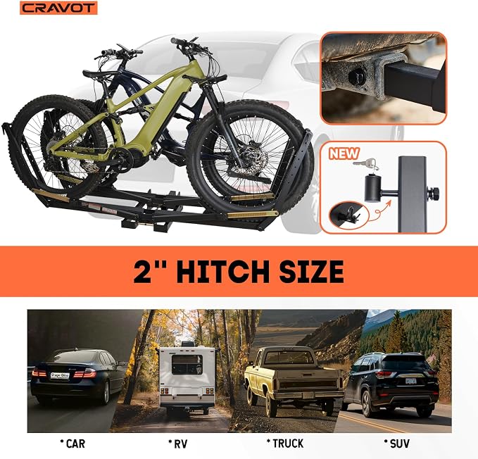 MagRack X2 Hitch 2 Ebike Rack, 150 lbs Capacity Electric Bike Carrier - Image 6