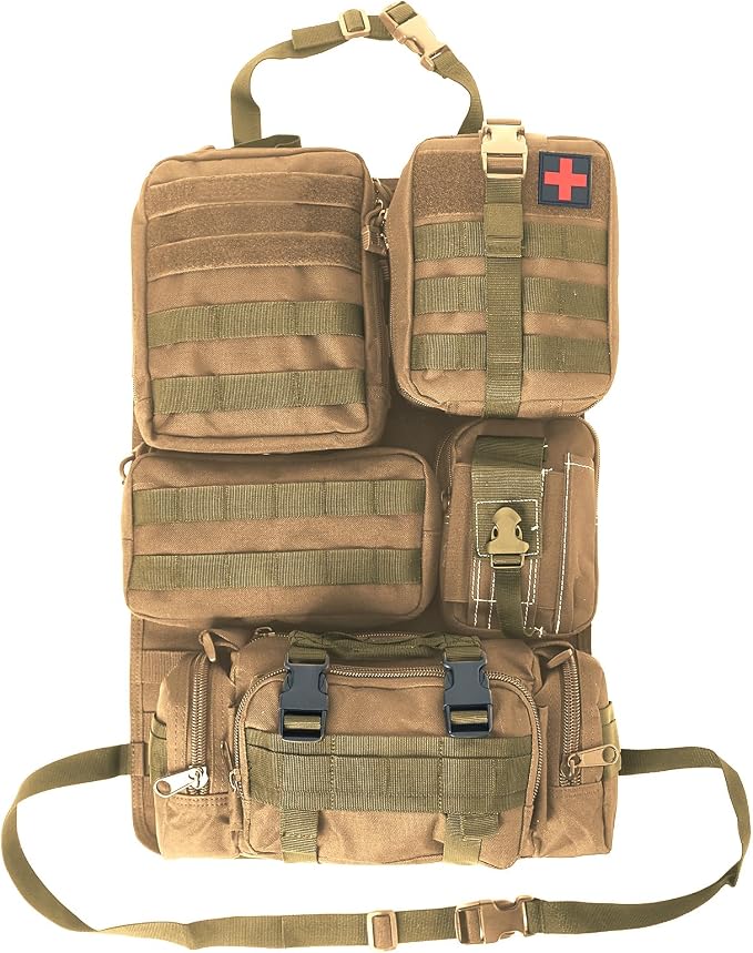 Universal Tactical Seat ​Back Organizer Vehicle Molle Panel Organizer Storage - Image 9