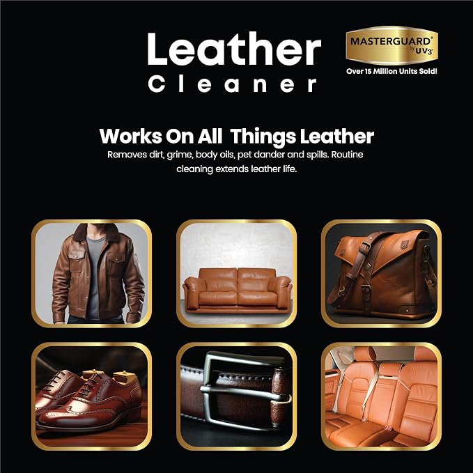 Water Based Solution Leather Cleaner and Conditioner w/ 2 Free Microfiber Cloths - Image 5