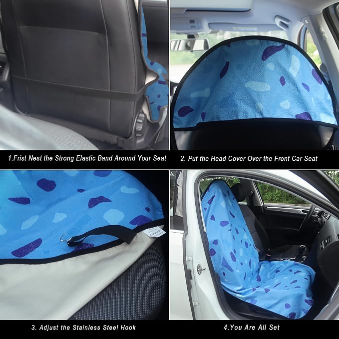 Car Seat Cover Protector Front Seats, - Image 4