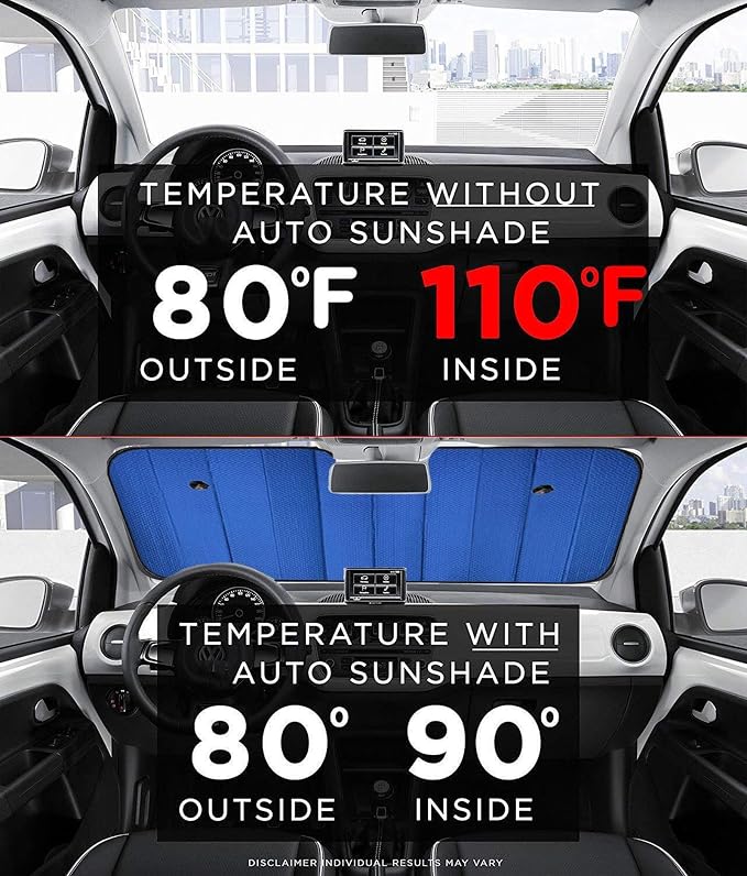 Big Hippo Car Windshield Sun Shade UV Rays Sun Visor Shade, Auto Front Car - Image 3