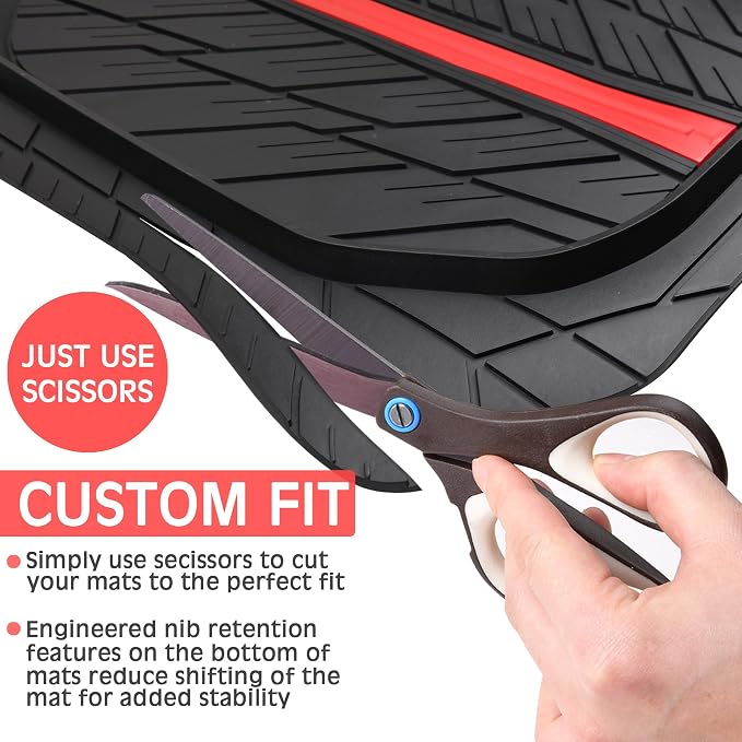 CAR PASS Tire Tread DeepDish Rubber Floor Mats - Image 8