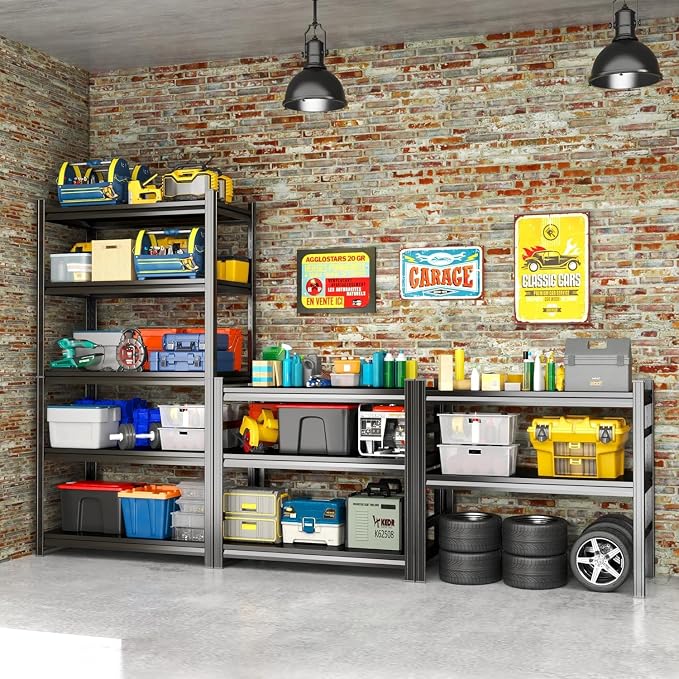 Adjustable 5-Tier Garage Shelving, Heavy Duty Steel Storage Rack, High Load - Image 2