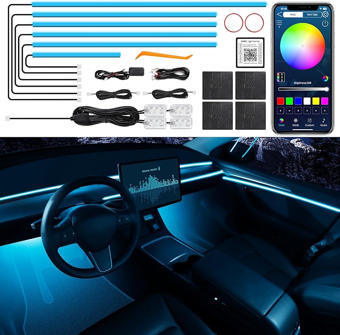 Acrylic Interior Car LED Strip Light - Image 2