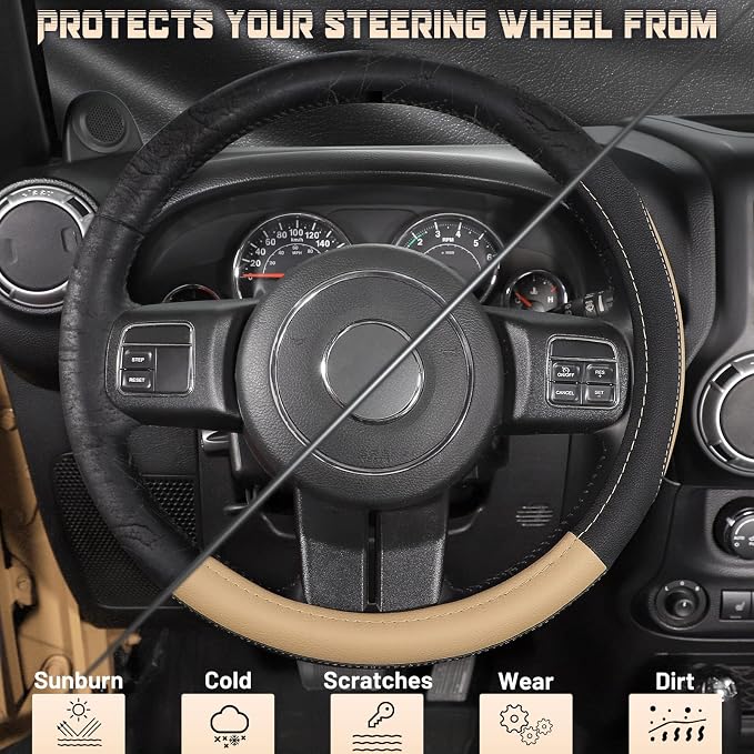 SEG Direct Car Steering Wheel Cover - Image 4