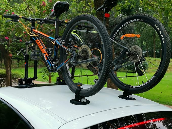 Bike Rack for Car Roof, Vacuum Suction Cup Bicycle Carrier Aluminium Alloy Roof - Image 6