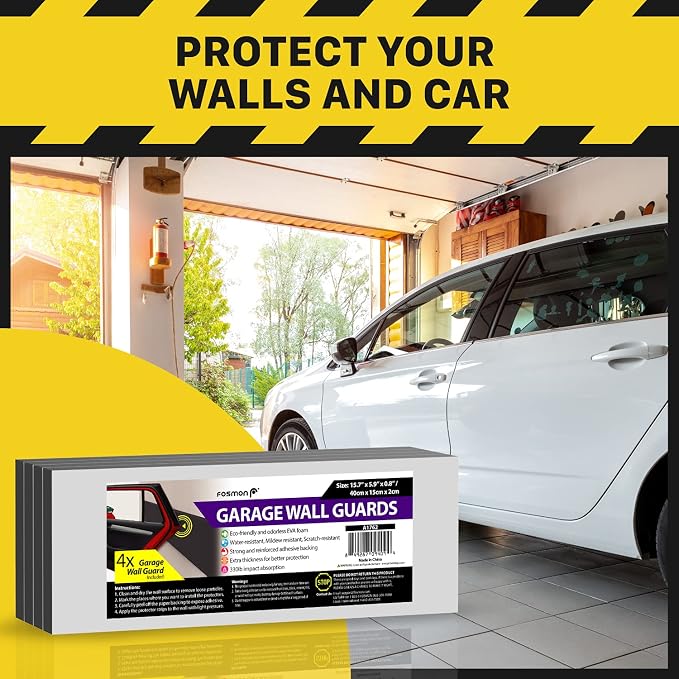 Fosmon Garage Wall Protector for Car Doors, 3/4" Ultra Thick Garage Wall Bumper - Image 7