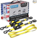HandT USA Based Retractable Ratchet Straps 1in x 6ft by HANDT