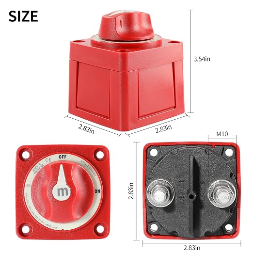 M Series Battery Switch, Huazu 300A Marine Battery Cut Off Switch - Image 6