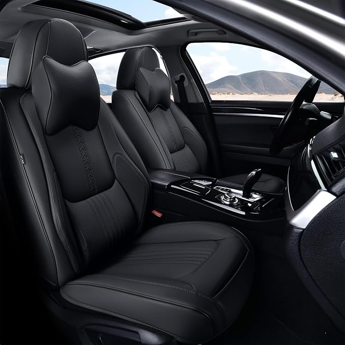 Front Seat Covers, 2 Pieces Universal Seat Covers by BWTJF