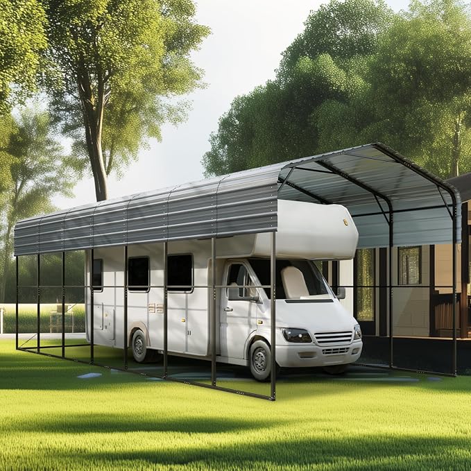 PHI VILLA 35 x 14 ft Heavy Duty Metal Carport by PHIVILLAThepioneerofcomfortablehouseholdsupplies
