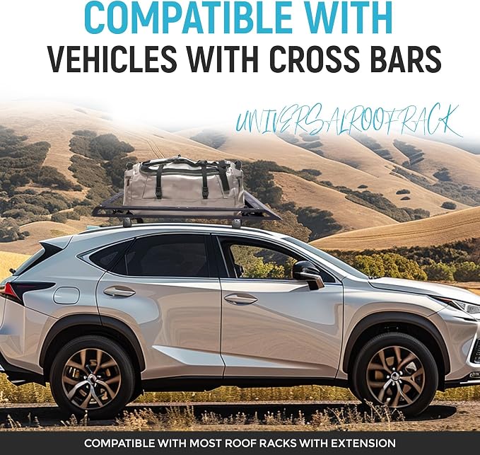 ECOTRIC 50" x 39" x 4.75" Roof Rack Cargo Basket W/Cross Bars Fit - Image 2