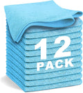Blue Microfiber Cleaning Cloth 13"x13", Ultra Soft Absorbent Microfiber by WEAWE