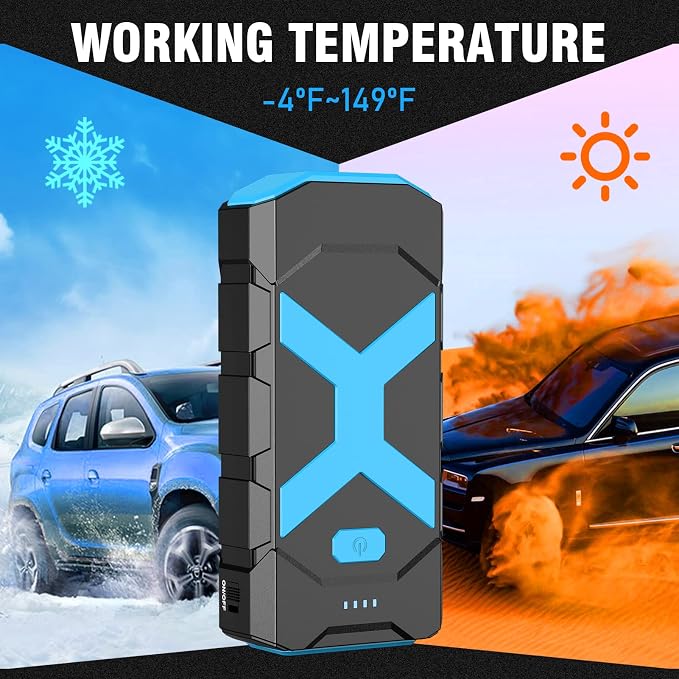 2000A Car Battery Jump Starter, 12V Car Jumper Starter Portable - Image 6