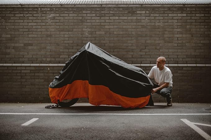 Motorcycle Cover, All-Season Waterproof Outdoor Sun Protection Fit up to 116 - Image 8