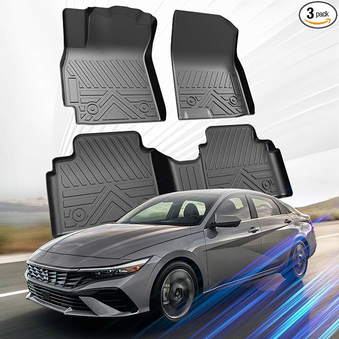 Car Floor Mats for Hyundai Elantra 2021-2025 & Elantra N 2022-2025 Accessories by SSESS