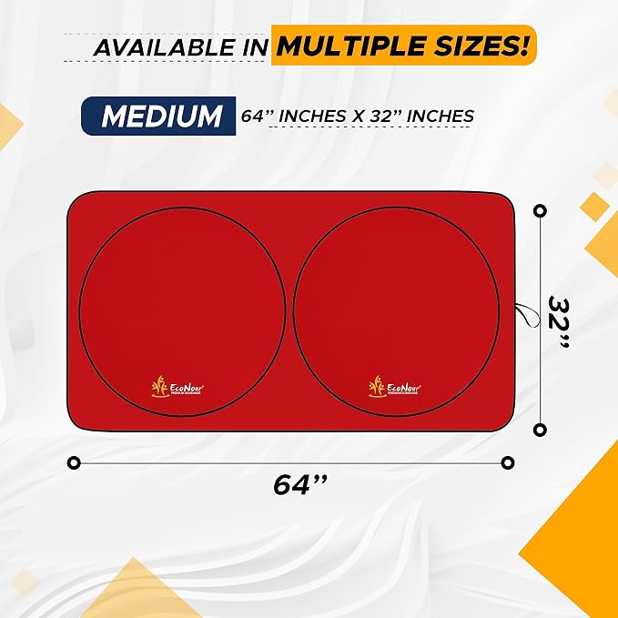 EcoNour Windshield Sun Shade Premium | Sunshade Protects Car Interior | Car Sun - Image 5