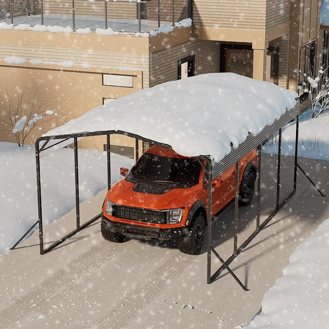 Carport 12x20 FT Heavy Duty Metal Carport, Outdoor Metal Canopy - Image 2