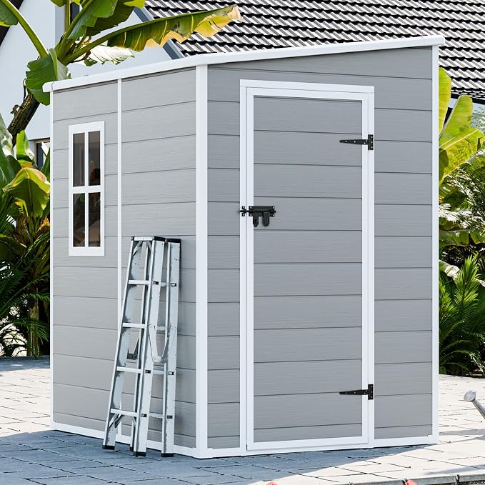 5x4 Shed Resin Outdoor Storage by WACASA