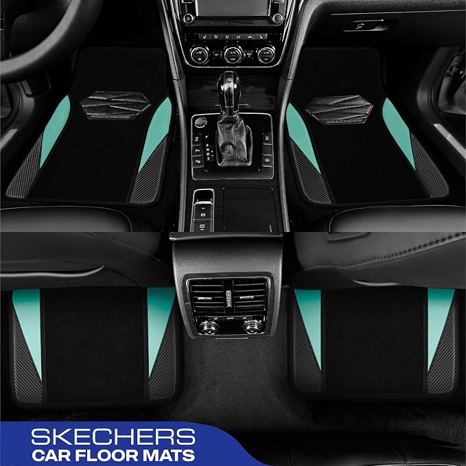 Skechers Car Floor Mats, Waterproof Universal Fit Car Mats, Faux Leather Car - Image 3