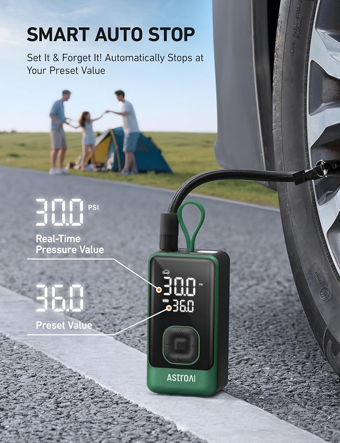 AstroAI L7 Air Tire Inflator Portable Air Compressor, 150PSI Electric Cordless - Image 7
