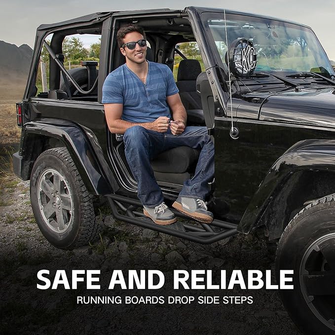 for Jeep JK Running Boards Drop Side Steps Compatible - Image 3
