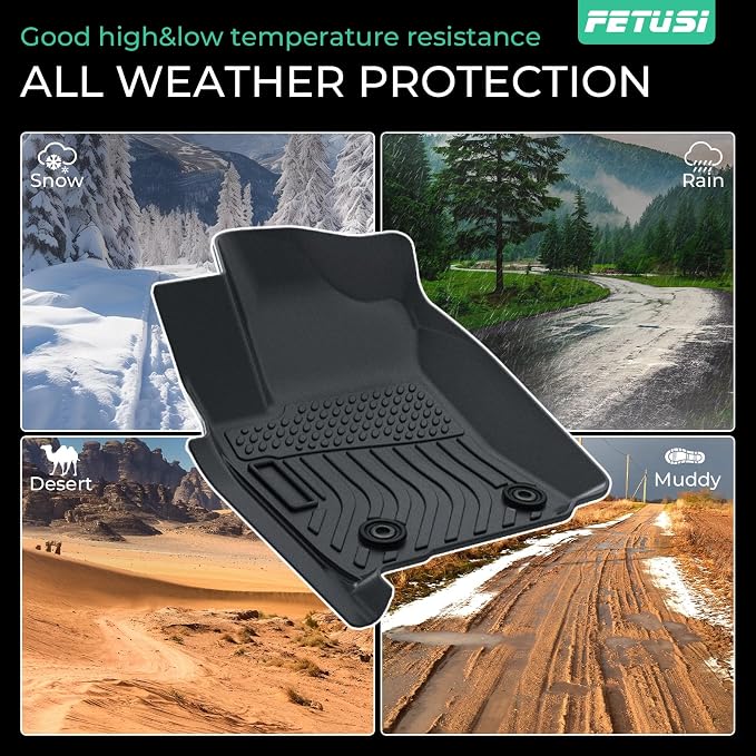 Floor Mats Fit for Toyota Tacoma 2024 2025 Double Cab, All Weather Floor Liner - Image 5
