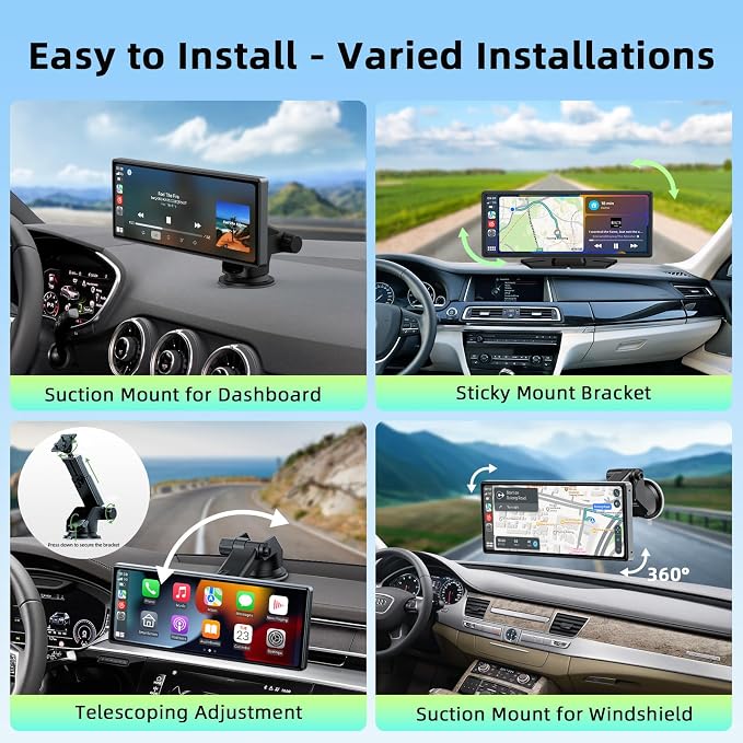 LAMTTO 9.26-inch Wireless CarPlay Screen - Image 7