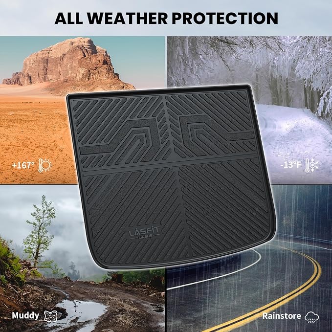 LASFIT Trunk Mat for Jeep Cherokee 2014-2023 All Weather TPE Custom Fit Cargo - Image 6