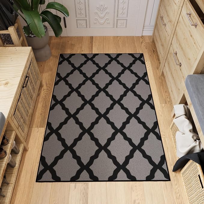 Ottomanson 3'3" x 5' Rugs for Living Room Trellis Area Rug for Bedroom by Ottomanson