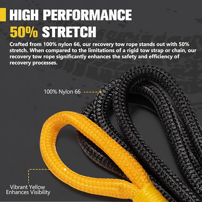 BUNKER INDUST 1"×30ft Kinetic Recovery Rope - Image 3