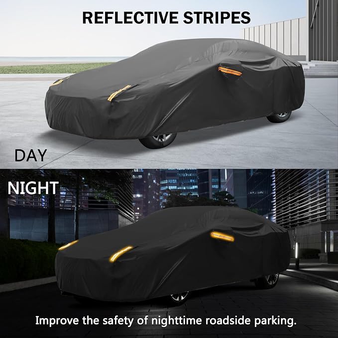 MORNYRAY Compatible with Toyota Tacoma, Car Cover Outdoor Waterproof Sun Rain - Image 4