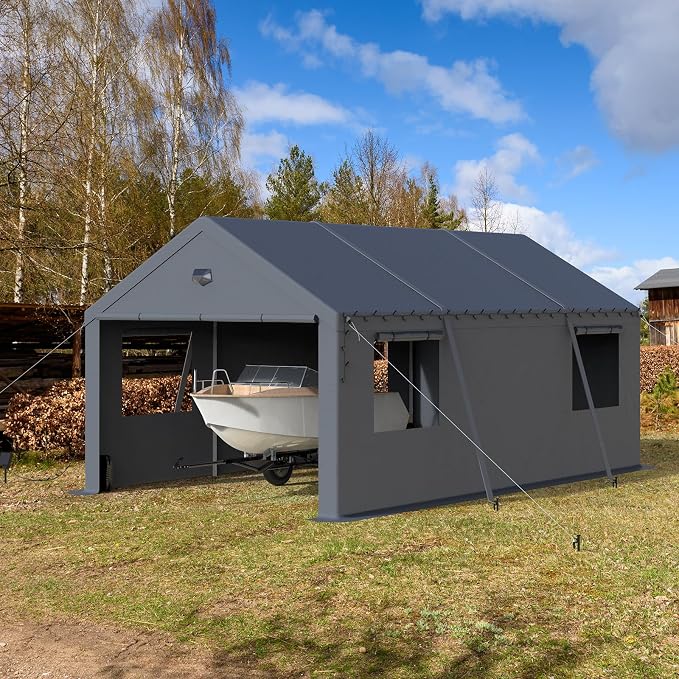 12x20 Carport, Heavy Duty Carport Canopy Garage - Image 7
